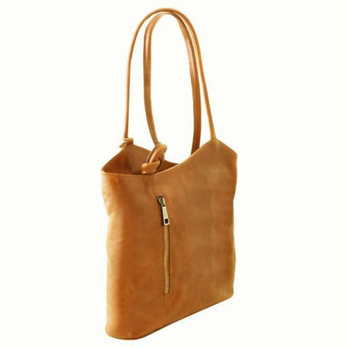 Patty - Leather convertible backpack shoulderbag